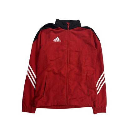 Adidas track jacket vintage red Y2K nylon zip