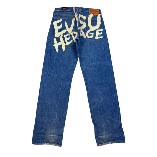Evisu Heritage jeans vintage big logo selvedge denim blue