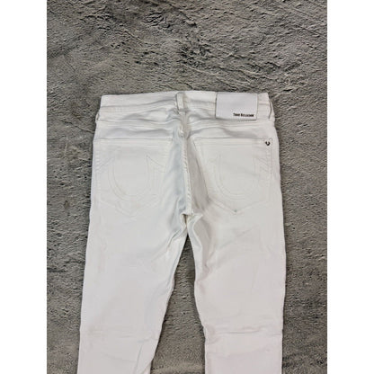 True Religion jeans biker rocco white washed Y2K slim skinny