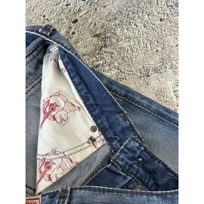 True Religion vintage blue jeans Ricky thick stitching Y2K