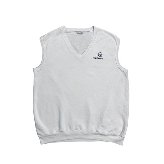 Sergio Tacchini vintage white sweater vest small logo