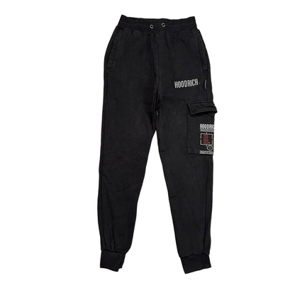 Hoodrich Cargo Jogger Sweatpants Black reflective