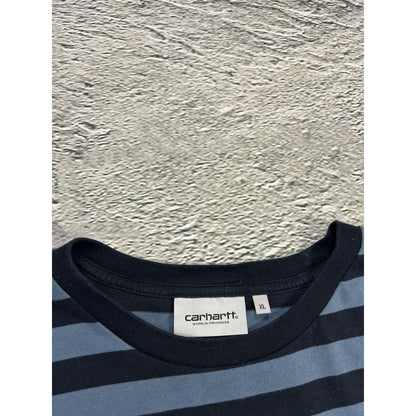 Carhartt S/S Merrick Pocket T-shirt striped navy blue