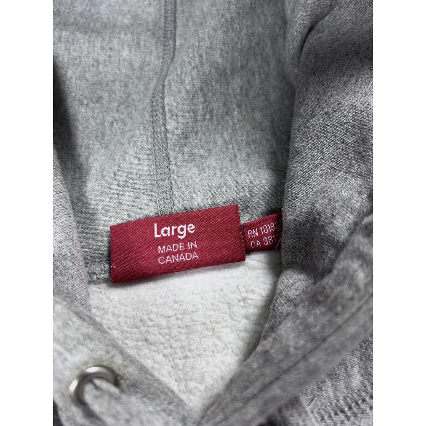 Supreme hoodie grey micrologo FW19