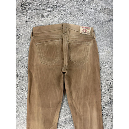 True Religion vintage gold jeans Y2K denim pants slim