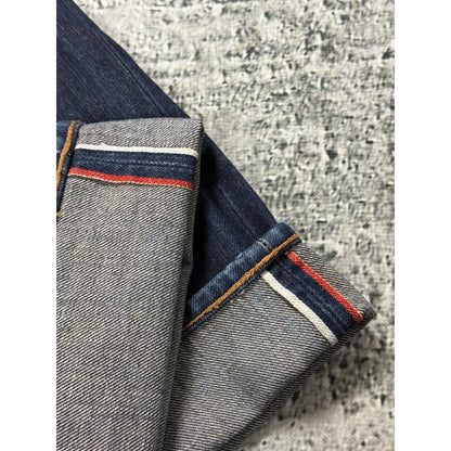 Evisu jeans daicock big logo black selvedge denim