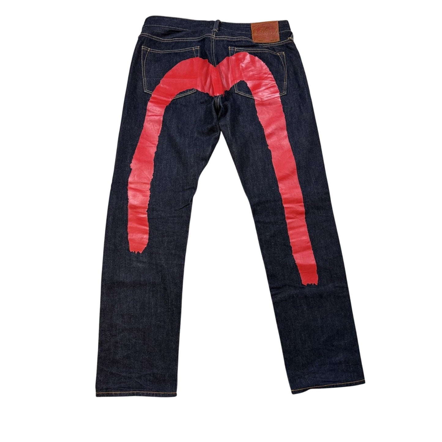 Evisu jeans daicock big logo Red selvedge raw denim Japan