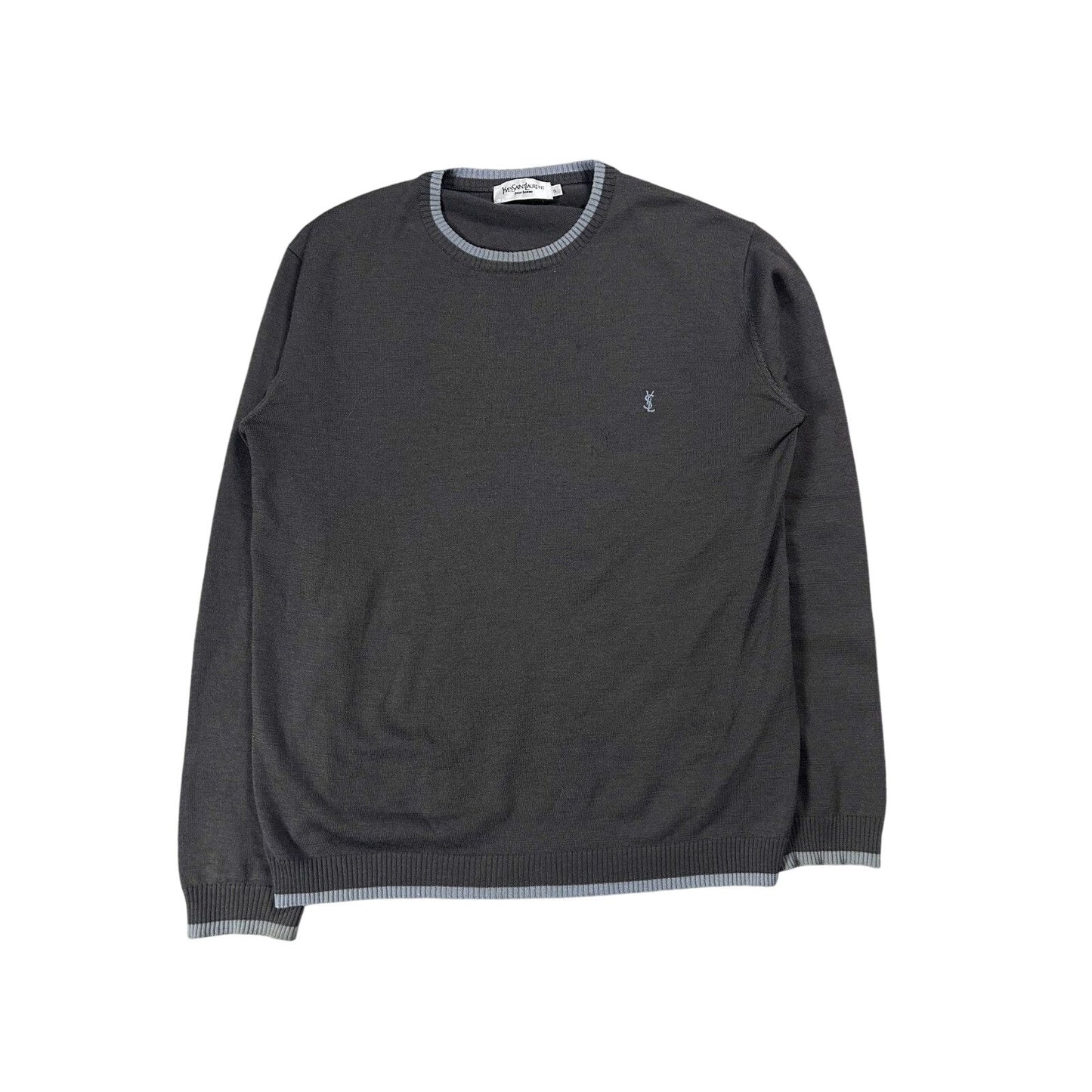 Yves Saint Laurent vintage YSL Gray Blue sweater small