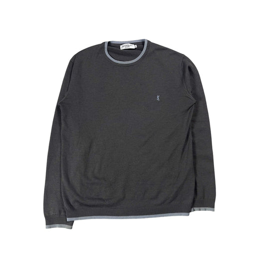 Yves Saint Laurent vintage YSL Gray Blue sweater small