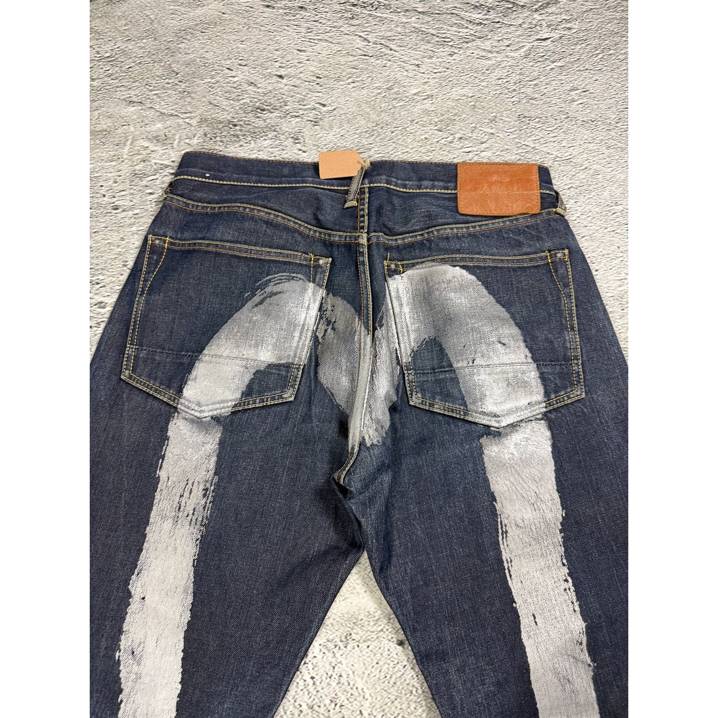Evisu jeans daicock silver big logo selvedge denim