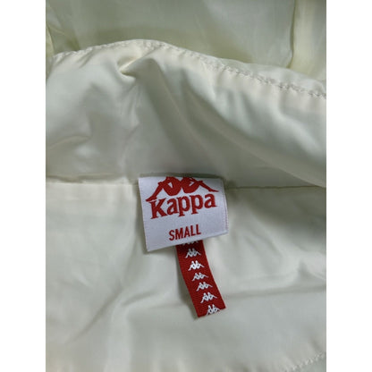 Kappa vintage down jacket hooded white side striped