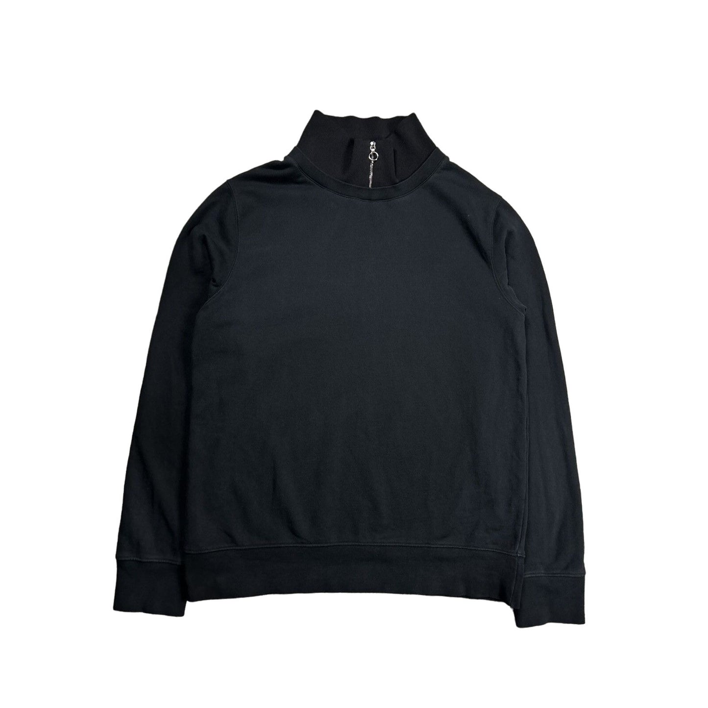 Acne Studios black sweatshirt Fuji preppy paw15 halfzip