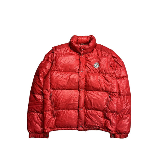 Moncler puffer jacket / vest vintage down red 2 in 1