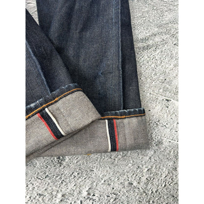Evisu jeans vintage dark navy selvedge denim white seagull