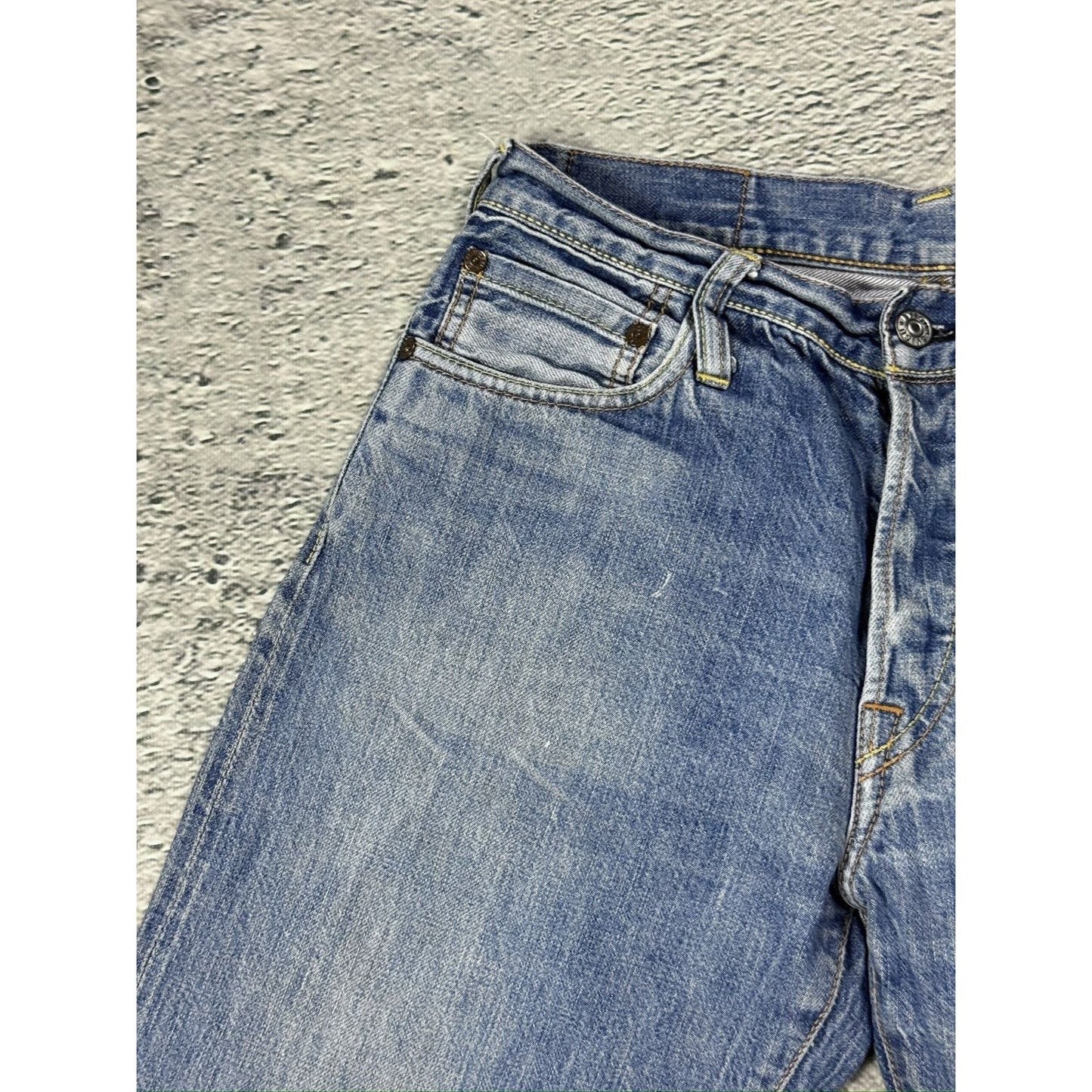 Evisu jorts seagulls embroidered logo vintage jeans shorts