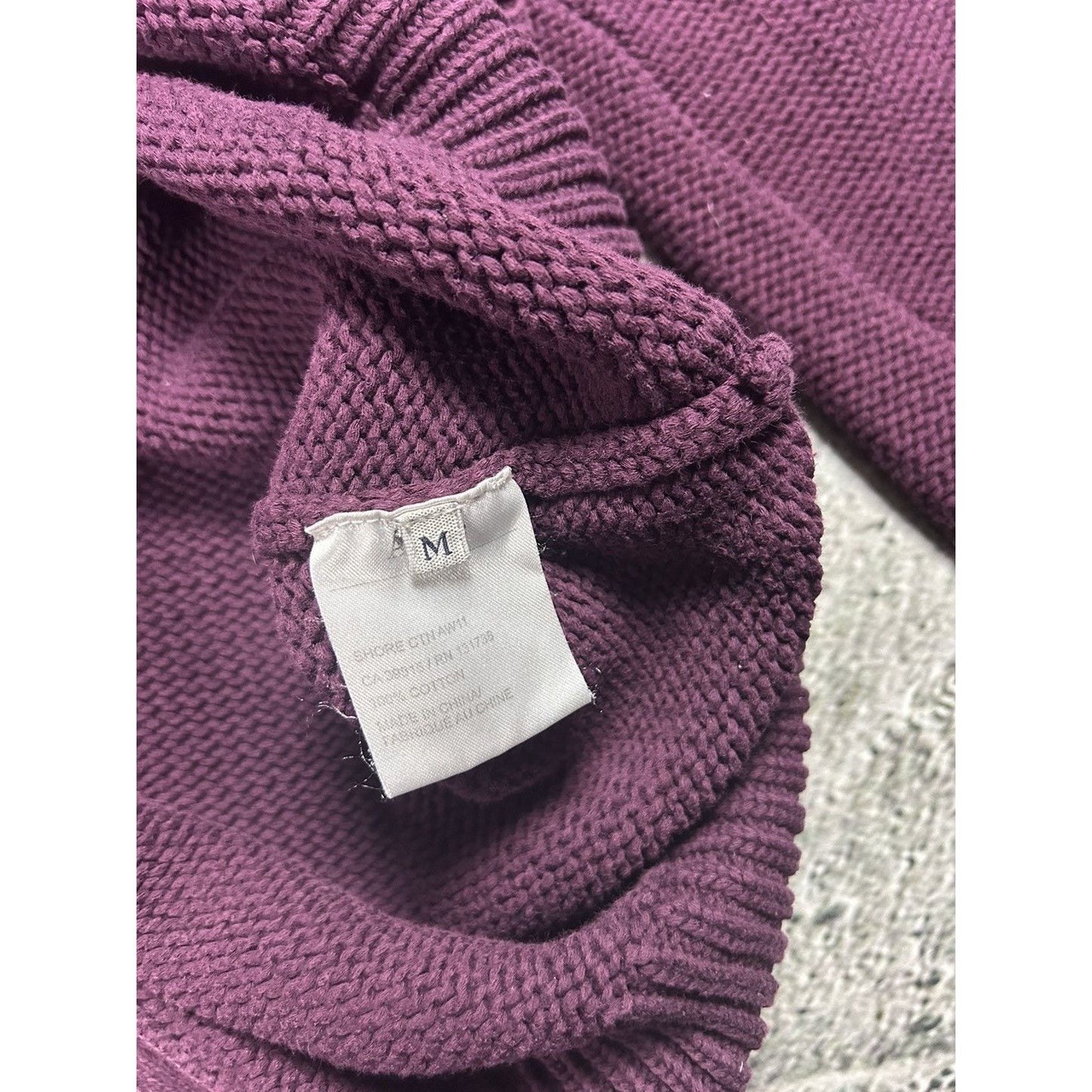 Acne Studios sweater shore ctn aw11 purple zip knit
