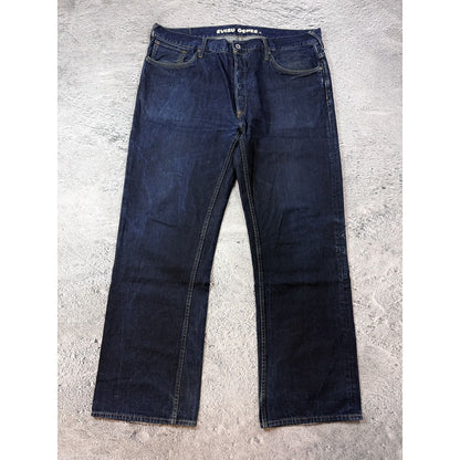 Evisu Genes jeans vintage raw denim blue painted seagull Y2K