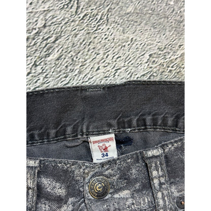 True Religion black dark grey black painted jeans Ricky