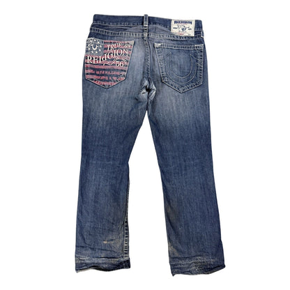 True Religion blue jeans Flag America Y2K USA Straight
