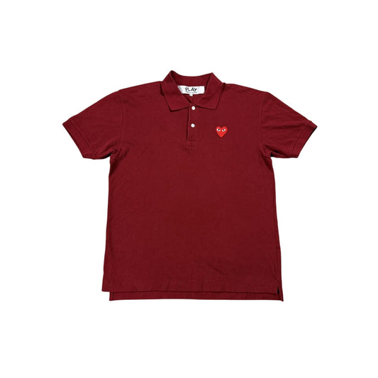 Comme Des Garcons PLAY Polo Red burgundy