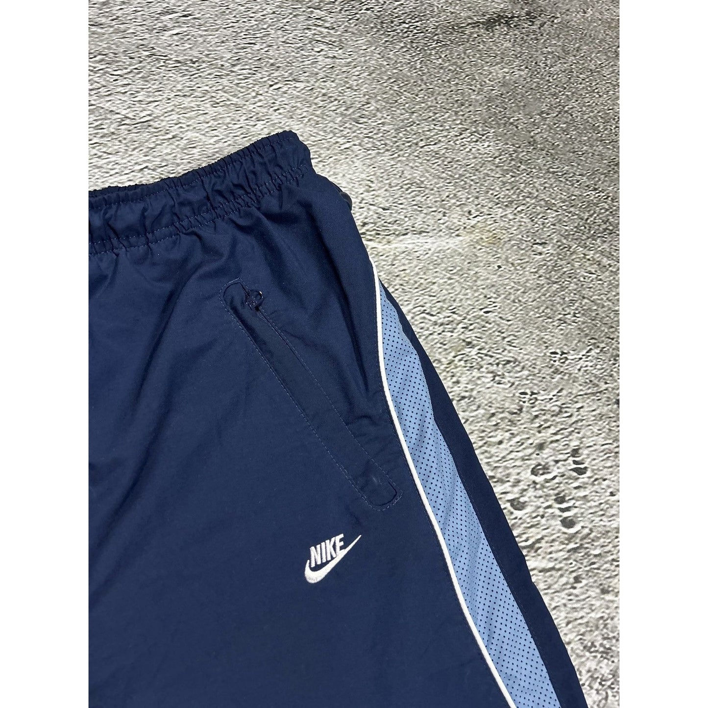 Nike vintage navy shorts track pant small swoosh Y2K