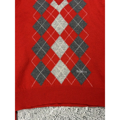 Burberrys vintage red sweater wool