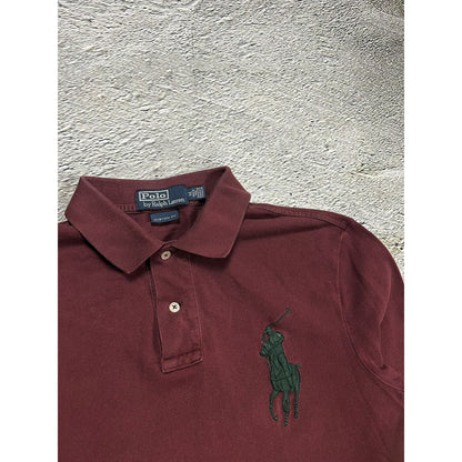 Polo Ralph Lauren vintage longsleeve rugby burgundy big pony