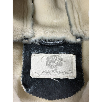 Ed Hardy zip hoodie black red vintage Y2K faux fur