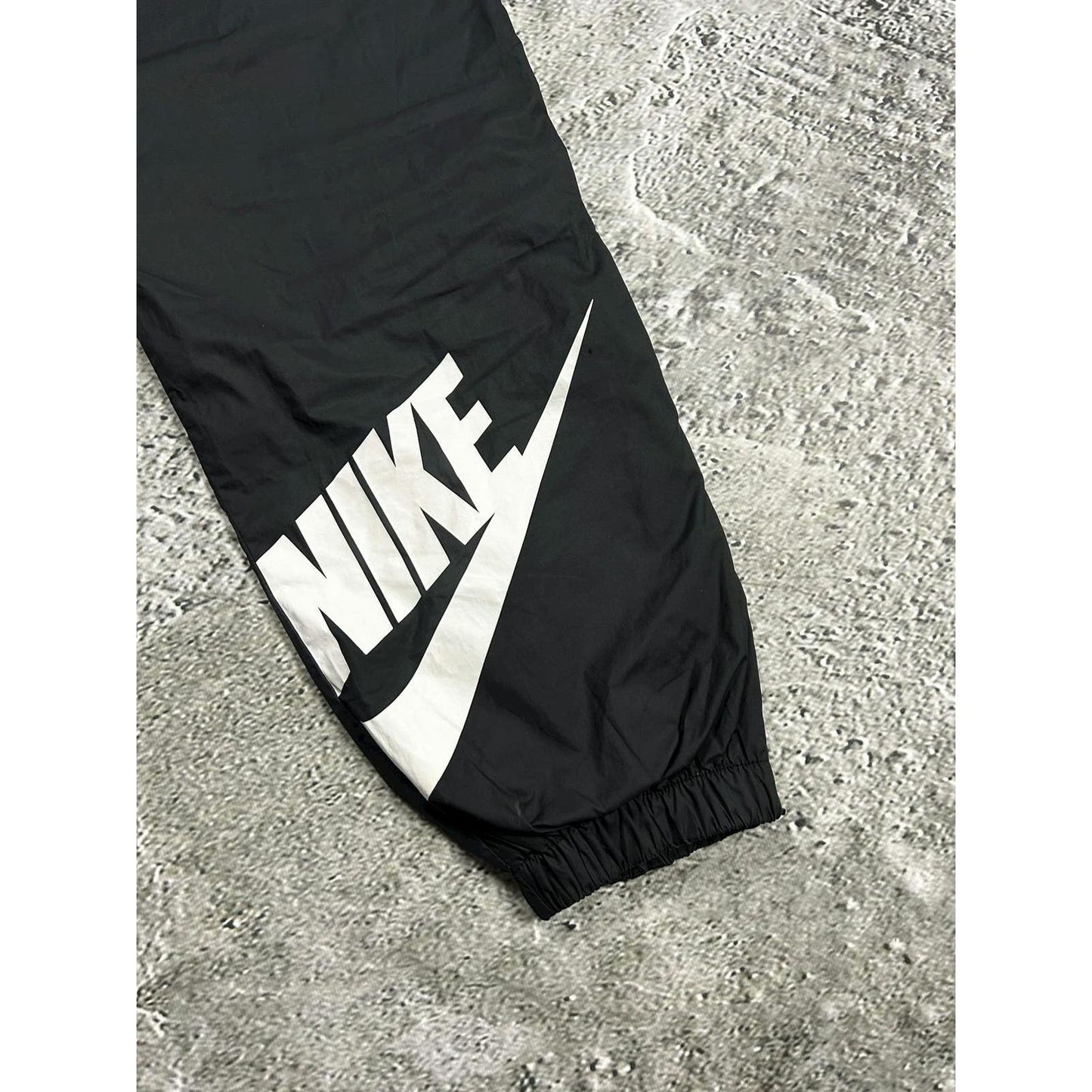 Nike vintage black track pants nylon drill Y2K