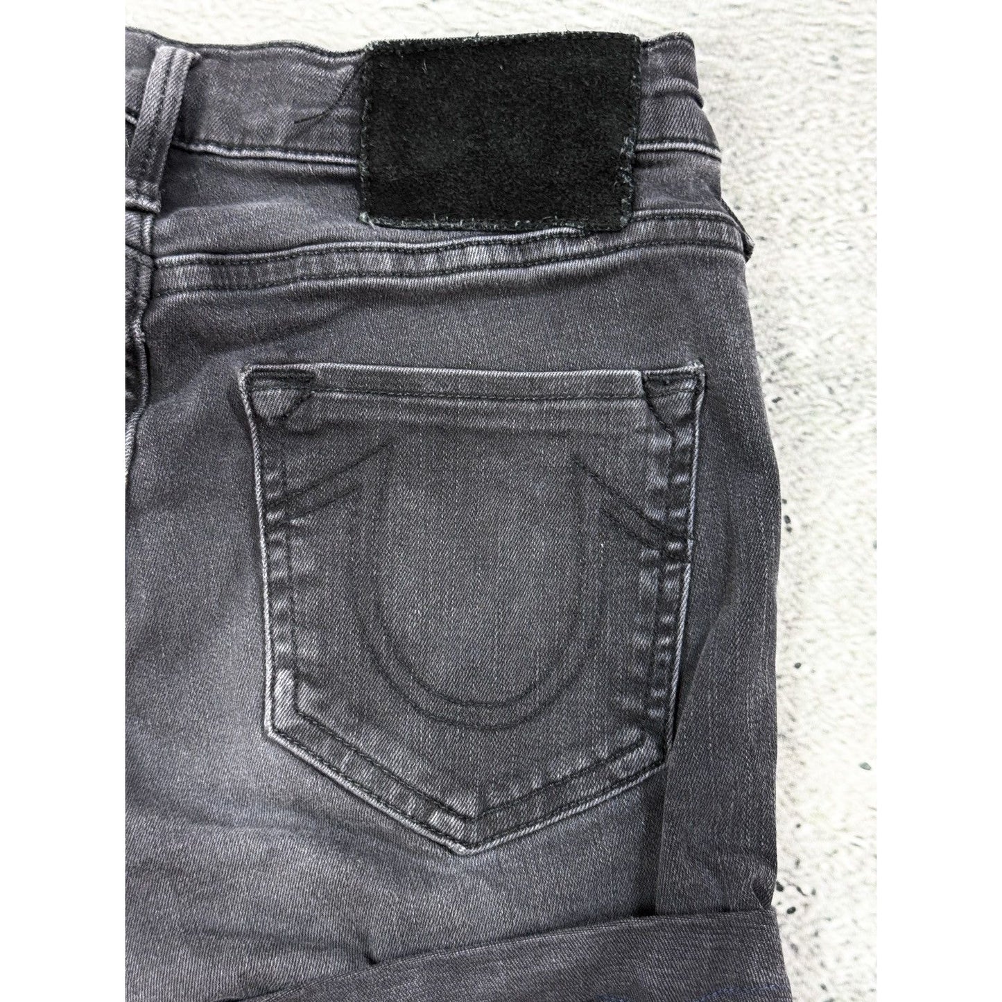 True Religion vintage black denim shorts mini