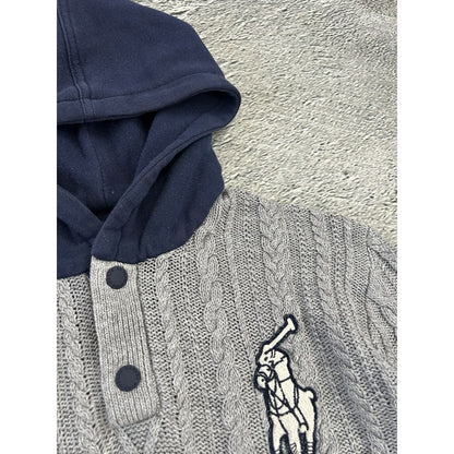 Polo Ralph Lauren big pony hoodie sweater knit grey