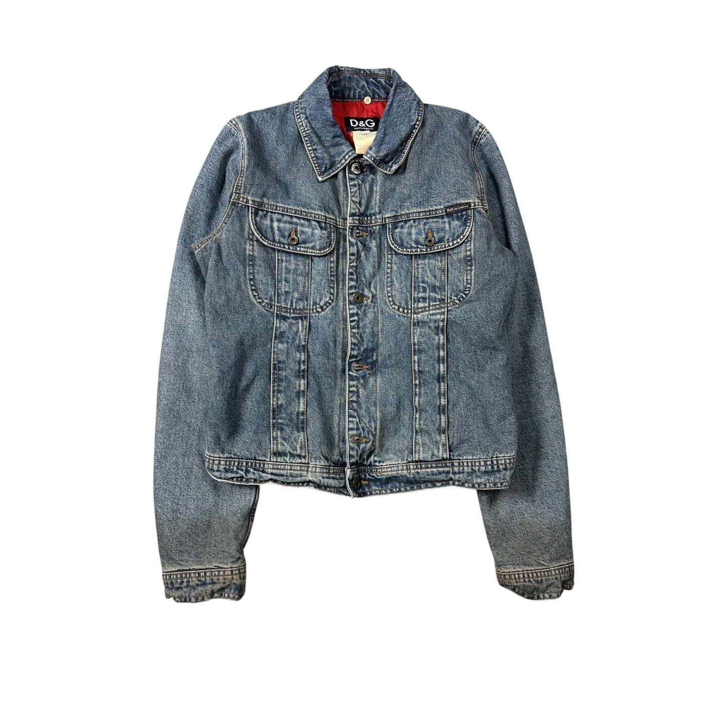 Dolce & Gabbana D&G denim jacket blue Red Lining
