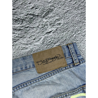 Ed Hardy Christian Audigier vintage jeans big logo pants