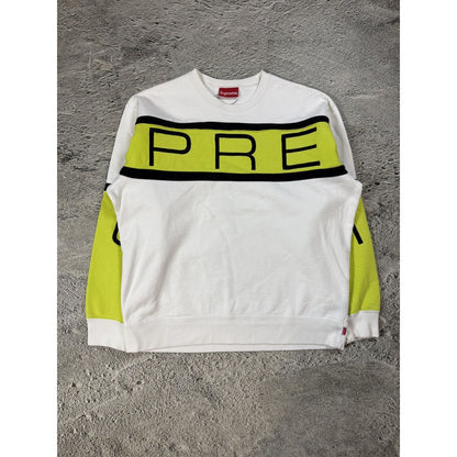 Supreme Paneled crewneck SS21 lime white