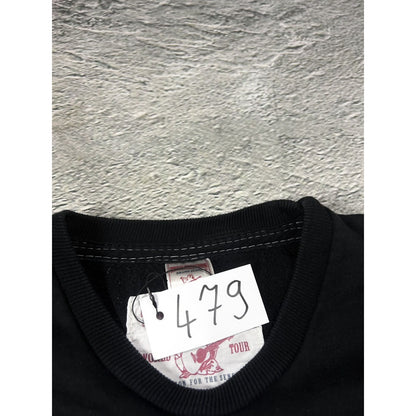 True Religion vintage black sweatshirt fat stitching Y2K