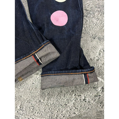 Evisu jeans daicock big logo smile face selvedge denim