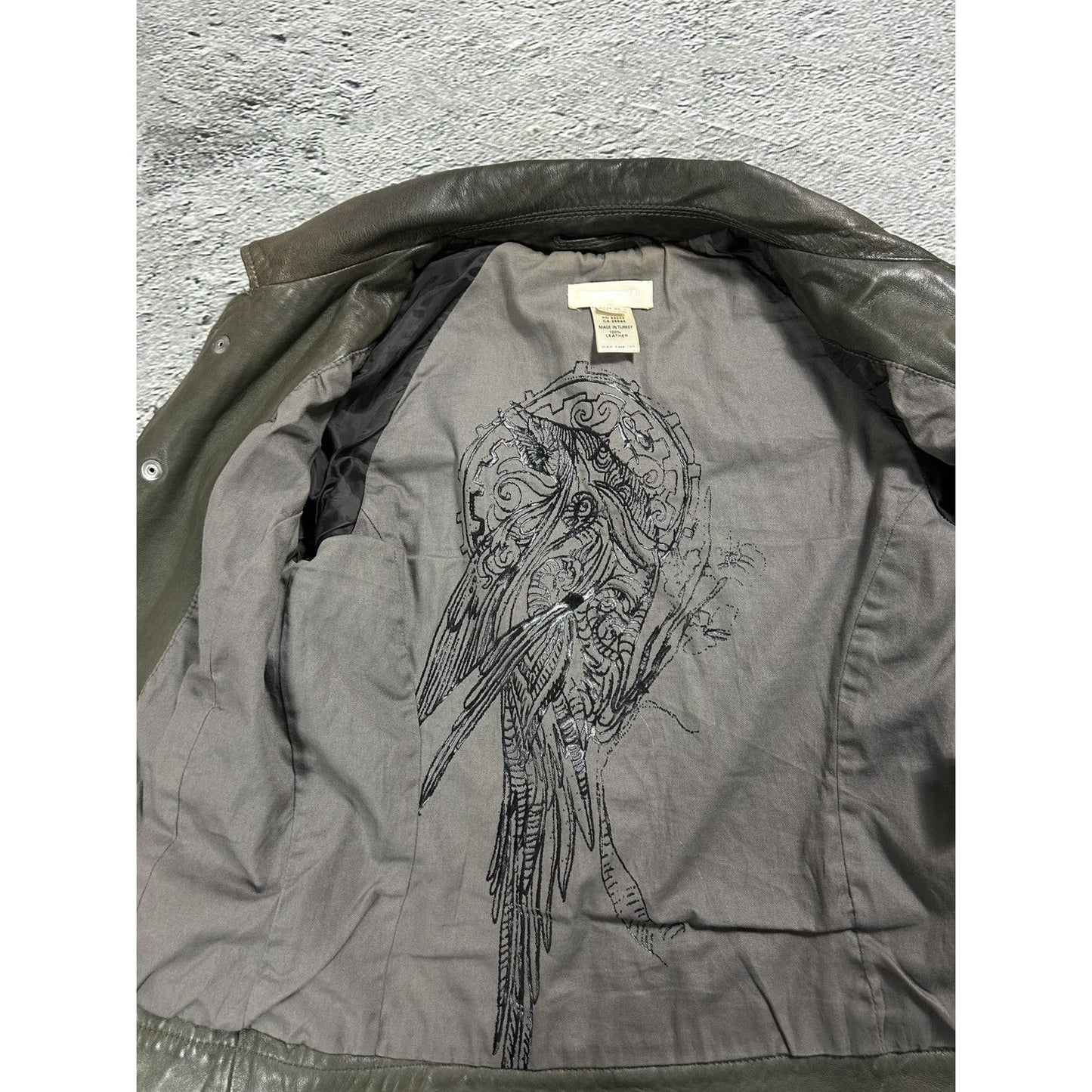 Diesel leather jacket brown vintage avant garde