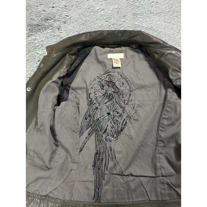 Diesel leather jacket brown vintage avant garde