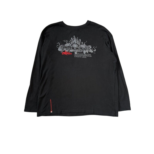 Tribal Y2K longsleeve black big logo USA streetwear crewneck