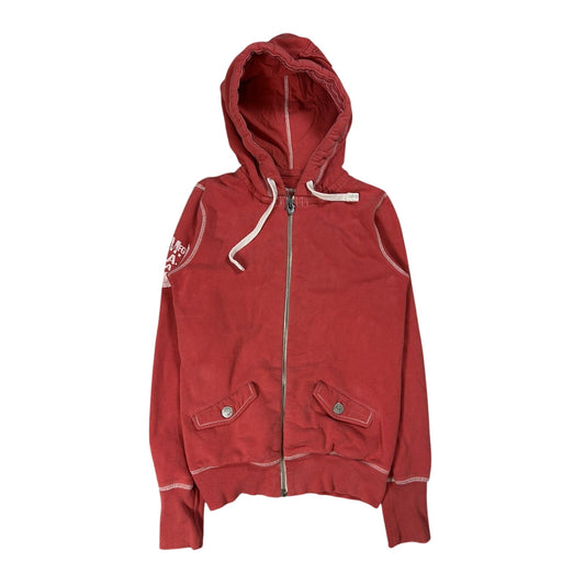 True Religion zip hoodie red/pink California big logo hood