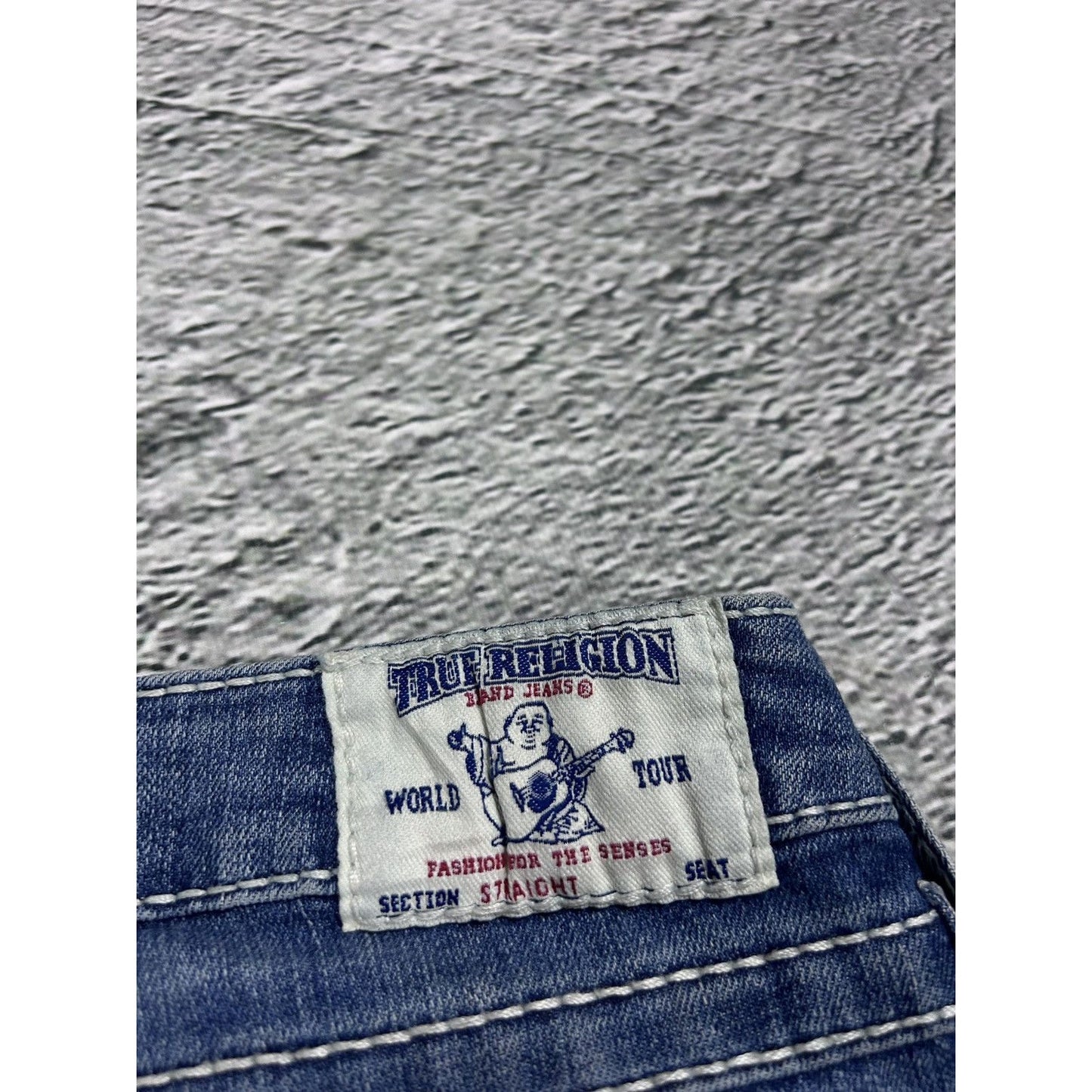 True Religion jeans swarovski rhinestones white stitching