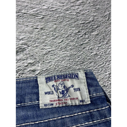 True Religion jeans swarovski rhinestones white stitching