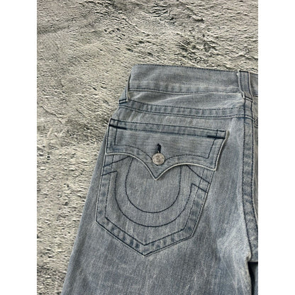 True Religion grey jeans contrast stitching Y2K straight
