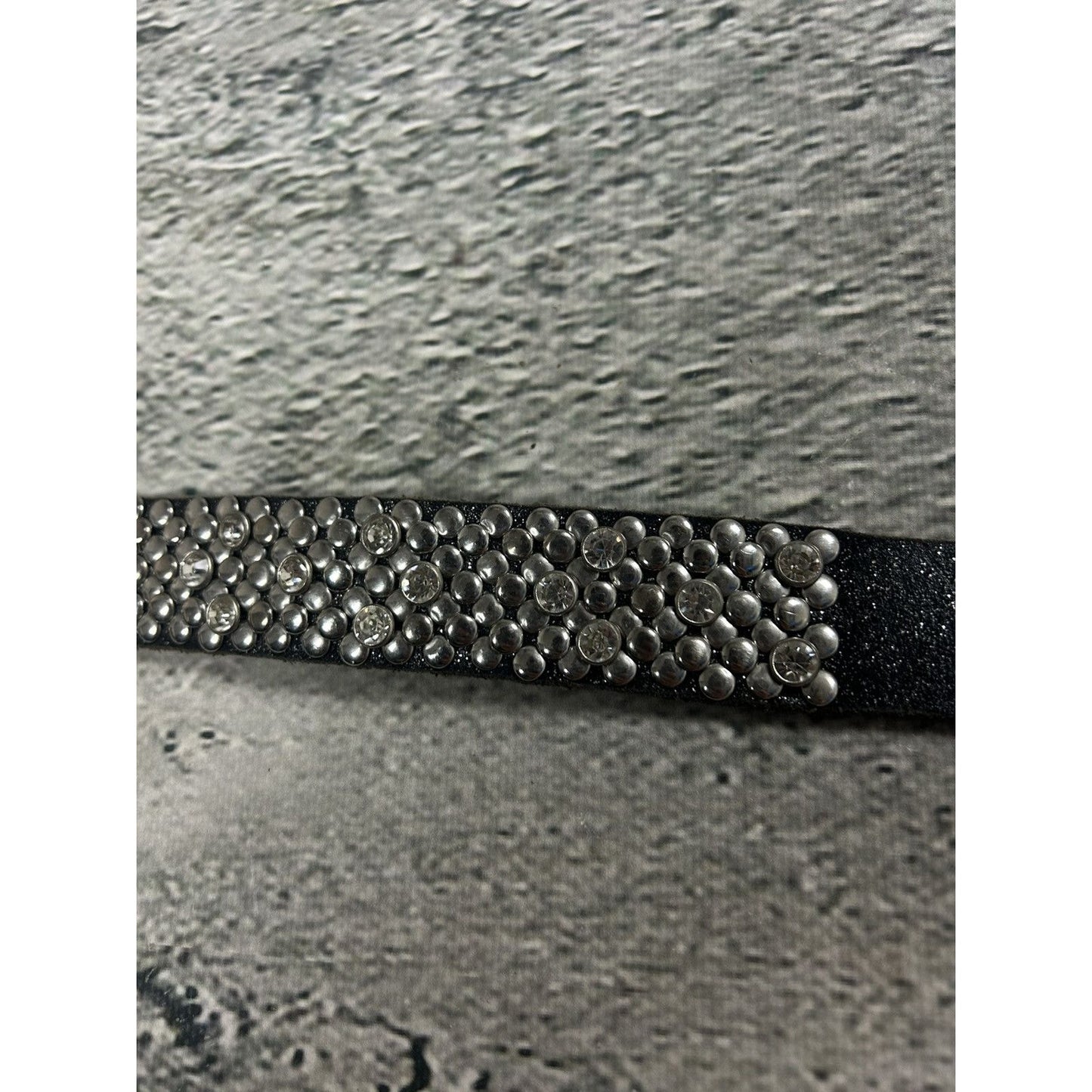 True Religion studded belt leather black Y2K