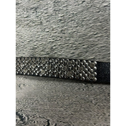 True Religion studded belt leather black Y2K