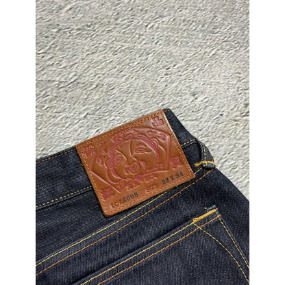 Evisu jeans daicock cargo big logo red selvedge denim
