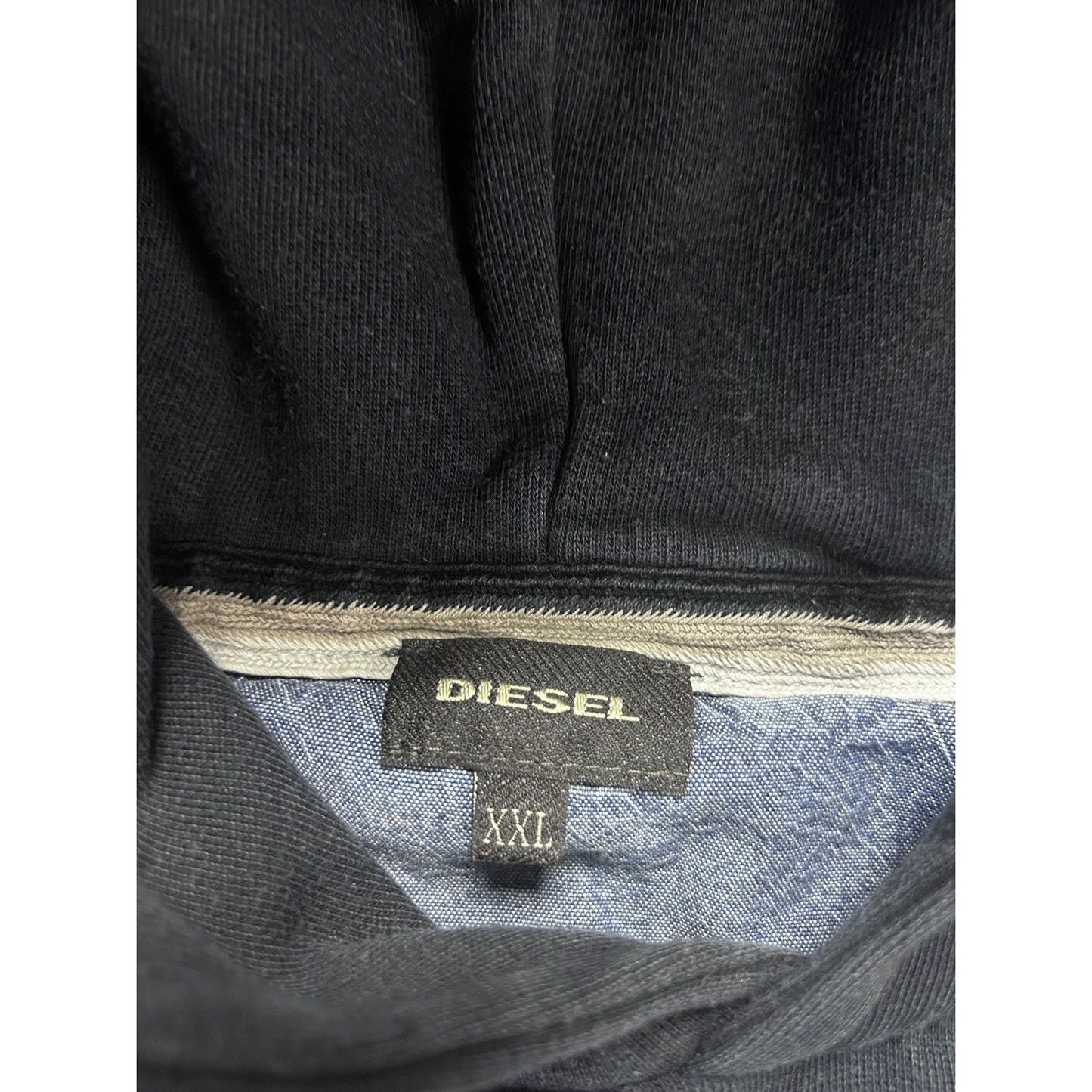 Diesel vintage navy hoodie big logo blue face