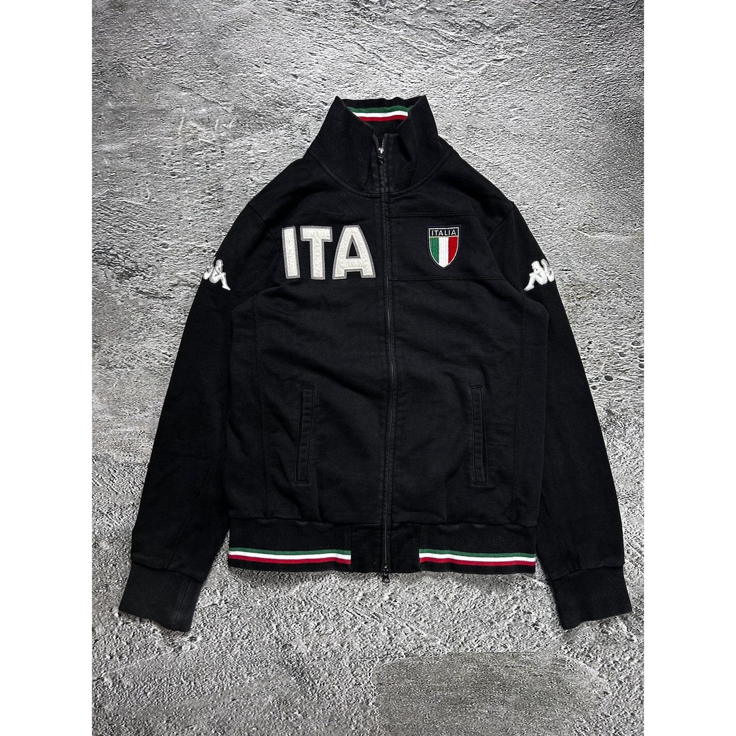 Kappa Italy vintage track suit zip sweatshirt black