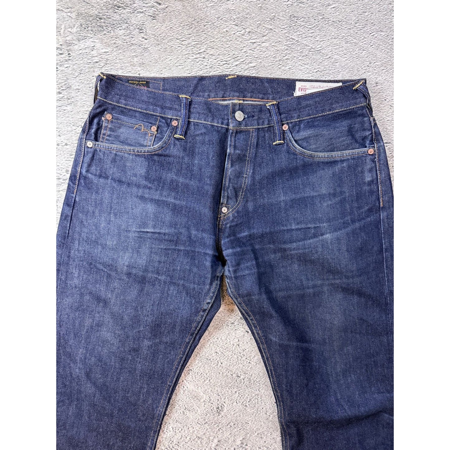 Evisu jeans daicock big logo Red selvedge raw denim Japan
