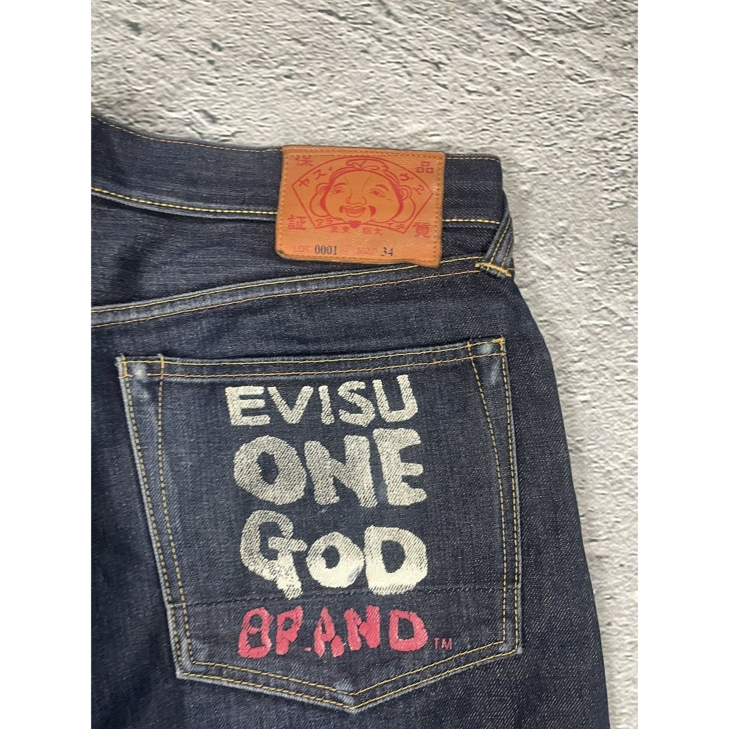 Evisu jeans vintage One God Brand selvedge denim vintage